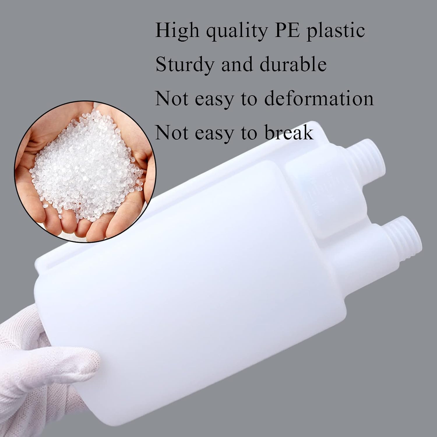 1000ml Plastic Twin Chamber Bottle 10Pcs Tamper Evident Cap V178-66960