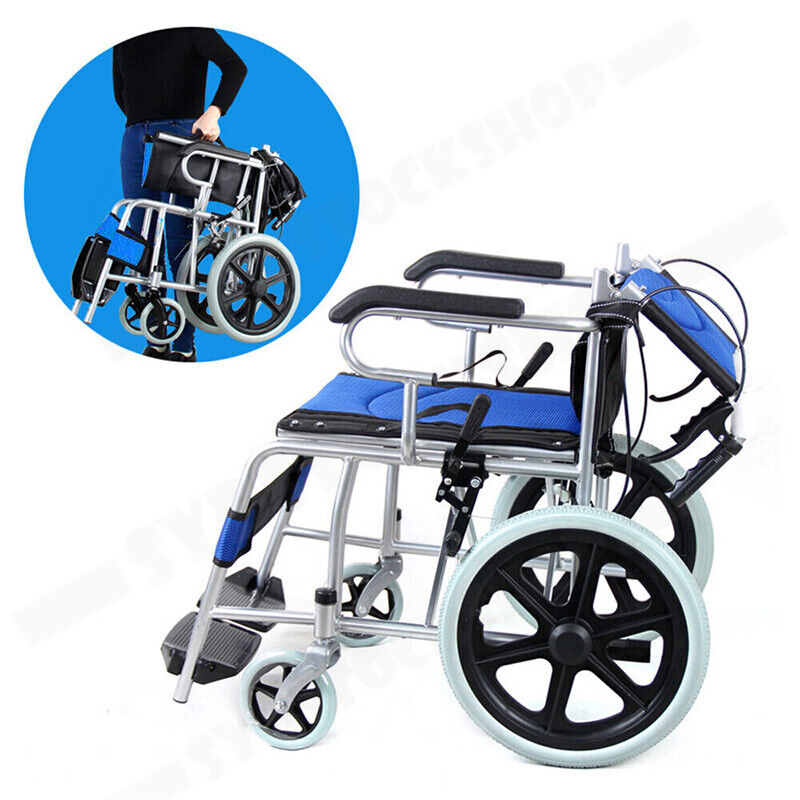16 Lightweight Foldable Wheelchair Flat-Free Tires Handbrakes V178-66961