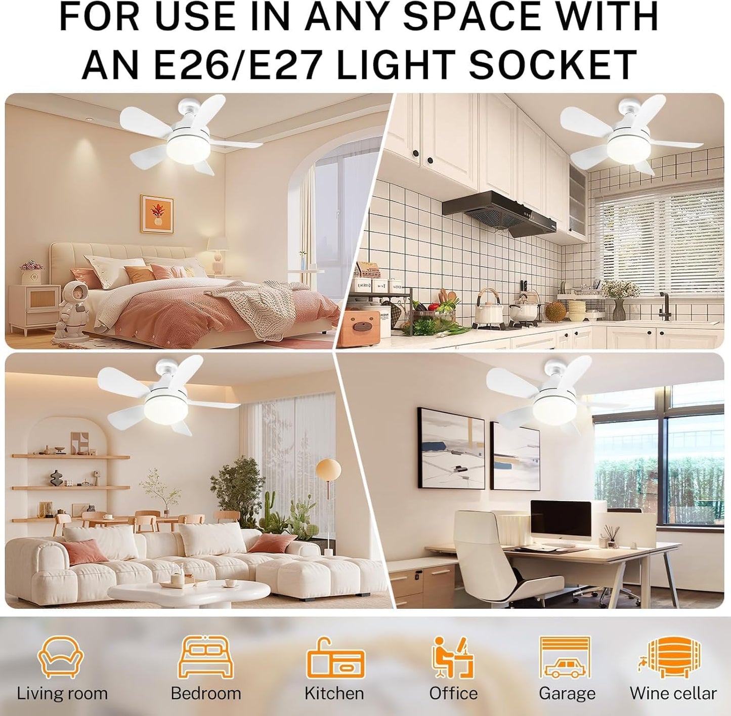16.5 Ceiling Fan with LED Light 3-Speed Remote Control V178-66962