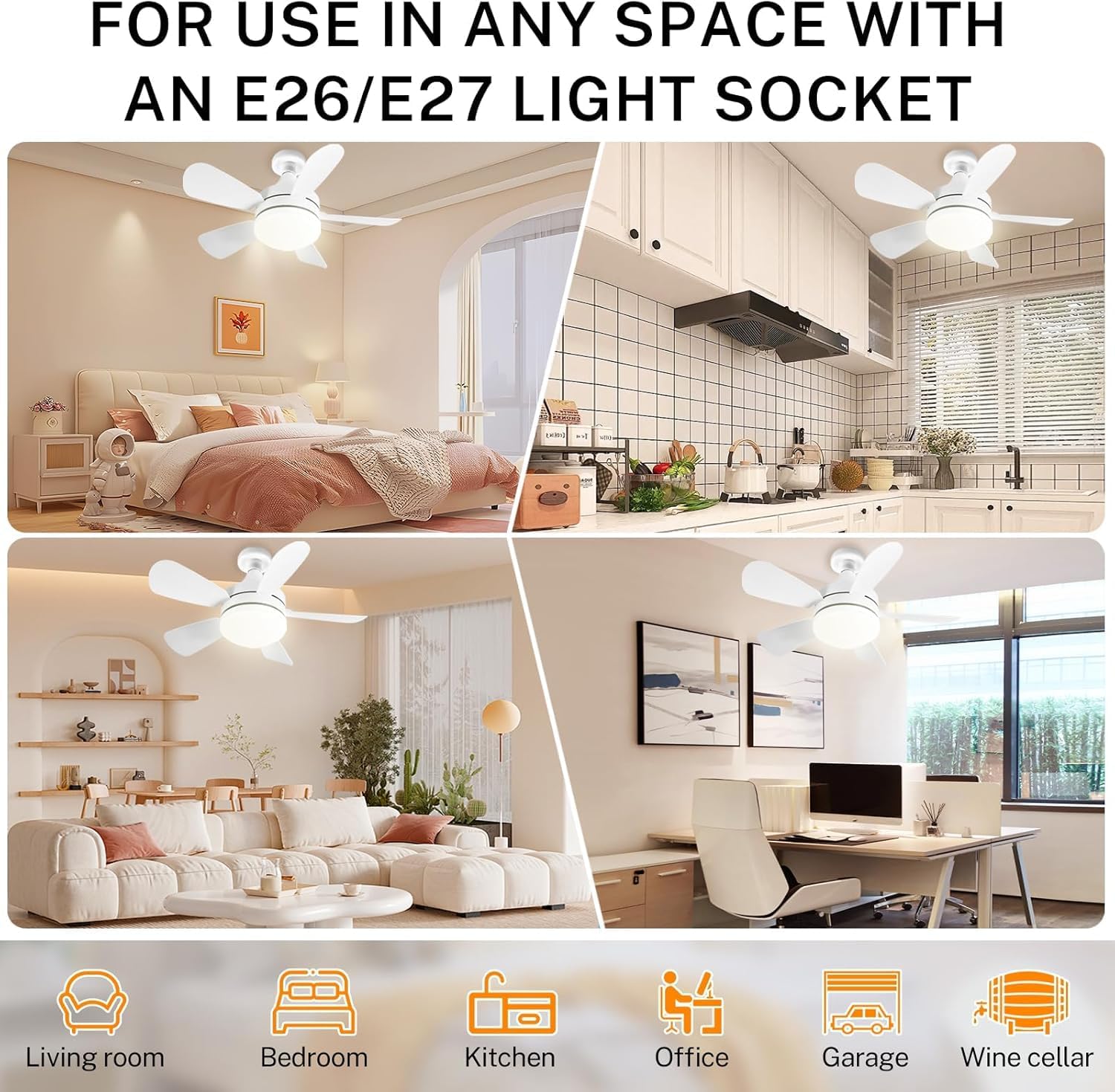 16.5 Ceiling Fan with LED Light 3-Speed Remote Control V178-66962