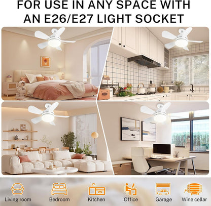 16.5 Ceiling Fan with LED Light 3-Speed Remote Control V178-66962