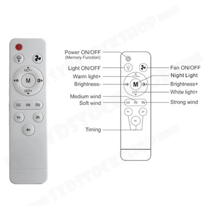 16.5 Ceiling Fan with LED Light 3-Speed Remote Control V178-66962