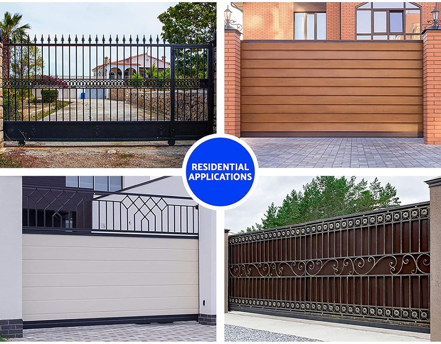 Electric Sliding Gate Opener 550W 0.74HP for 2m Gates w/ 6 Remotes & APP V178-66966