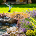 Solar Bird Bath Feeder Fountain Deck Post Mount V178-66968