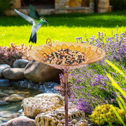 Solar Bird Bath Feeder Fountain Deck Post Mount V178-66968