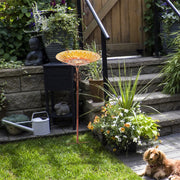 Solar Bird Bath Feeder Fountain Deck Post Mount V178-66968