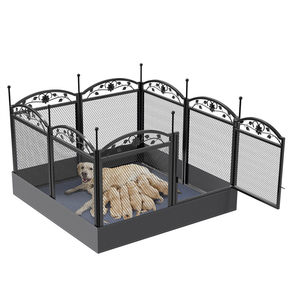 XL Metal Dog Playpen Indoor Fence with Waterproof Pad V178-66970