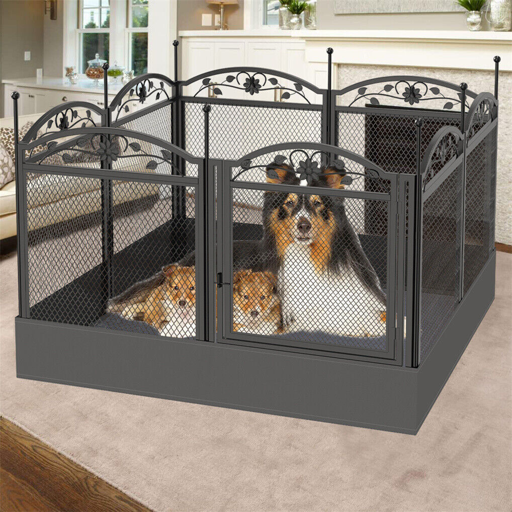 XL Metal Dog Playpen Indoor Fence with Waterproof Pad V178-66970
