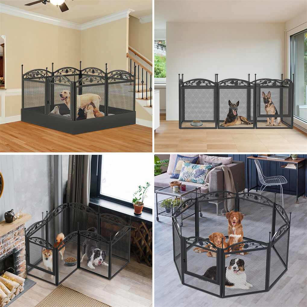 XL Metal Dog Playpen Indoor Fence with Waterproof Pad V178-66970