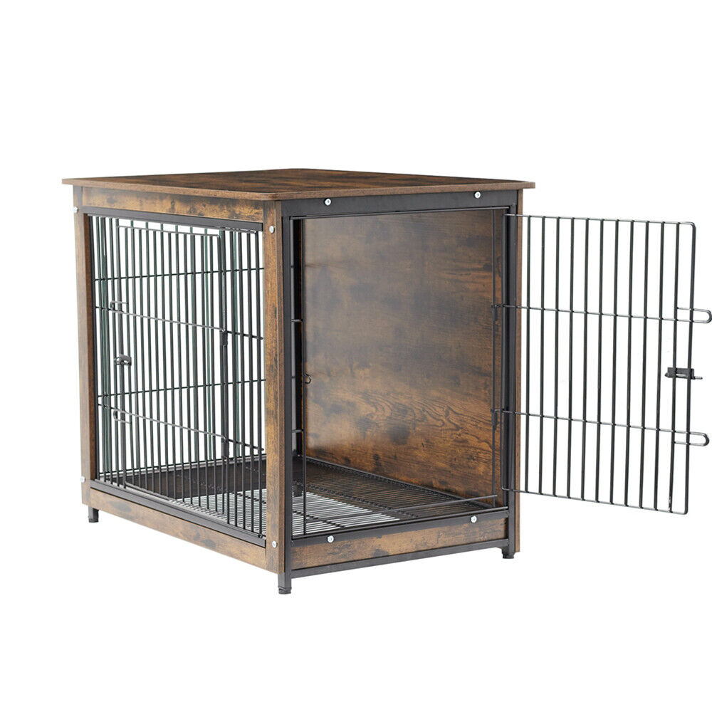 Small Wooden Dog Crate Indoor Kennel 63x51x59cm End Table Nightstand V178-66971