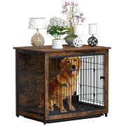 Medium Wooden Dog Crate Kennel 80.5x59x70cm End Table Nightstand V178-66972