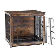 Medium Wooden Dog Crate Kennel 80.5x59x70cm End Table Nightstand V178-66972