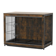 Large Wooden Dog Crate Kennel End Table Nightstand 100x59x74cm V178-66973
