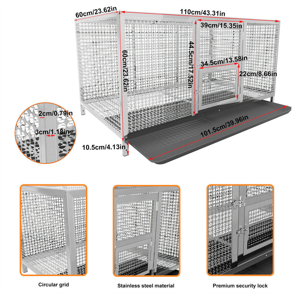 Stainless Steel Chicken Coop XL House/Coop V178-66974