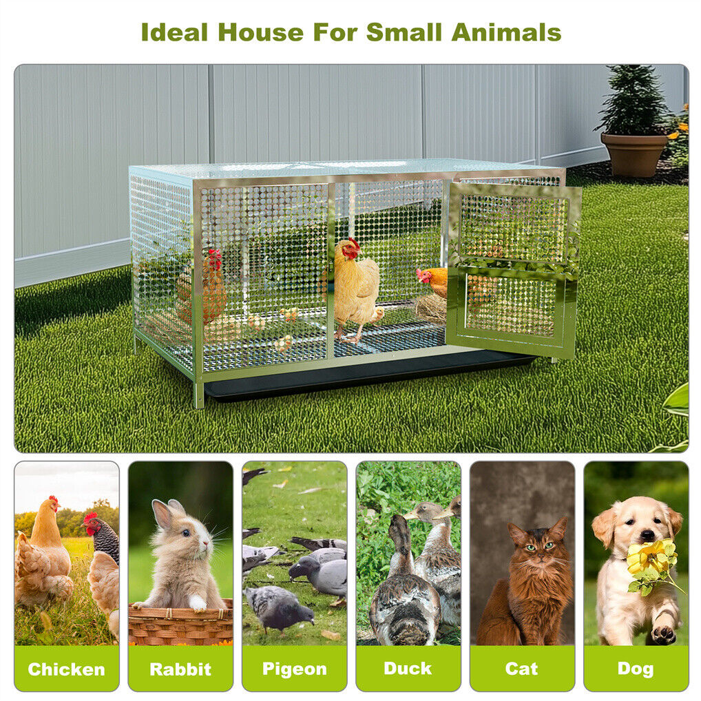 Stainless Steel Chicken Coop XL House/Coop V178-66974