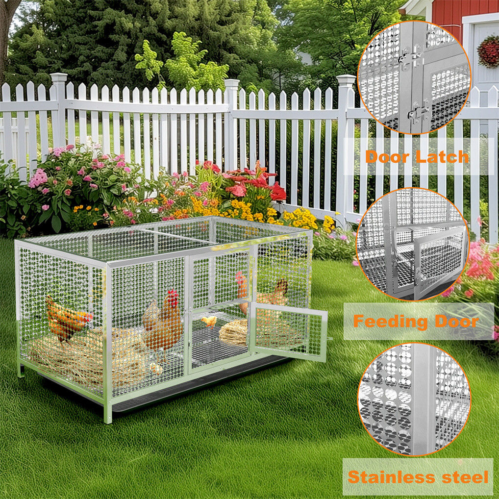 Stainless Steel Chicken Coop XL House/Coop V178-66974