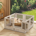 Large Dog Indoor Whelping Box, Tempered Glass & MDF V178-66976