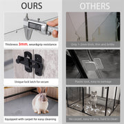 Large Dog Indoor Whelping Box, Tempered Glass & MDF V178-66976