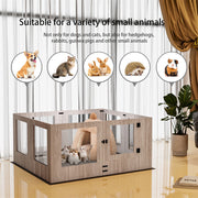Large Dog Indoor Whelping Box, Tempered Glass & MDF V178-66976