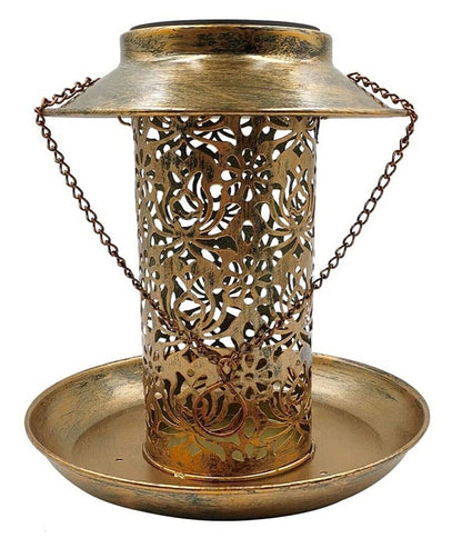 Solar Bird Seed Feeder Hanging Outdoor Garden V178-66977