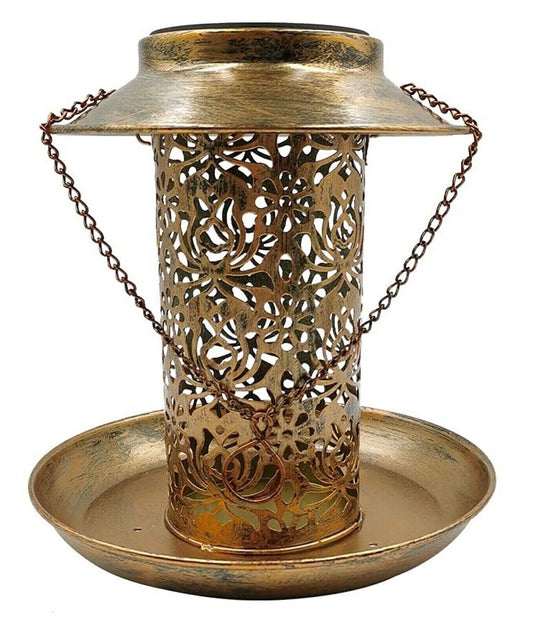Solar Bird Seed Feeder Hanging Outdoor Garden V178-66977