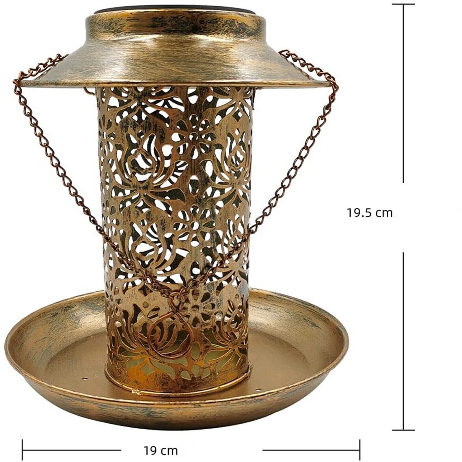 Solar Bird Seed Feeder Hanging Outdoor Garden V178-66977