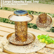 Solar Bird Seed Feeder Hanging Outdoor Garden V178-66977