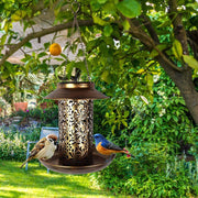 Solar Bird Seed Feeder Hanging Outdoor Garden V178-66977