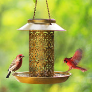 Solar Bird Seed Feeder Hanging Outdoor Garden V178-66977