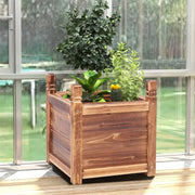 Small Raised Garden Bed 30x30x33cm Wooden Planter Box V178-66980