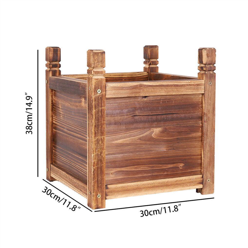 Small Raised Garden Bed 30x30x33cm Wooden Planter Box V178-66980
