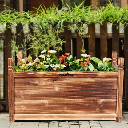 Medium Raised Garden Bed 60x30x33cm Wooden Planter Box V178-66981