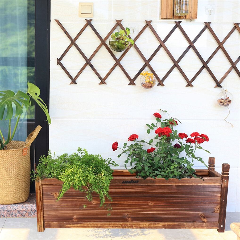 Medium Raised Garden Bed 60x30x33cm Wooden Planter Box V178-66981