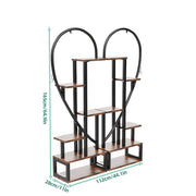 6 Tier Corner Plant Stand Metal & MDF Ladder Shelf Rack V178-66985
