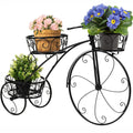Iron Tricycle Plant Stand Pot Holder Black Solid Pattern V178-66986