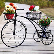 Iron Tricycle Plant Stand Pot Holder Black Solid Pattern V178-66986