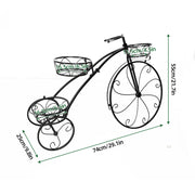 Iron Tricycle Plant Stand Pot Holder Black Solid Pattern V178-66986