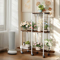 Plant Stand with Wheels Indoor Outdoor Flower Rack Display V178-66987
