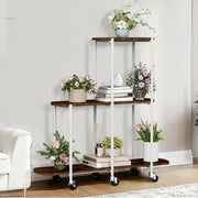 Plant Stand with Wheels Indoor Outdoor Flower Rack Display V178-66987