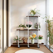 Plant Stand with Wheels Indoor Outdoor Flower Rack Display V178-66987