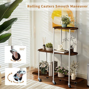 Plant Stand with Wheels Indoor Outdoor Flower Rack Display V178-66987