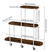 Plant Stand with Wheels Indoor Outdoor Flower Rack Display V178-66987