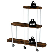 Plant Stand with Wheels Indoor Outdoor Flower Rack Display V178-66987