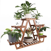 Wooden 6 Tier Plant Stand A-Frame Flower Pot Display Organizer V178-66988