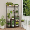 Plant Stand Shelf Rack with Hanging Rod Indoor Outdoor Display V178-66989