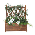 Elevated Small Wooden Planter Box 64x37x76cm with Trellis V178-66991