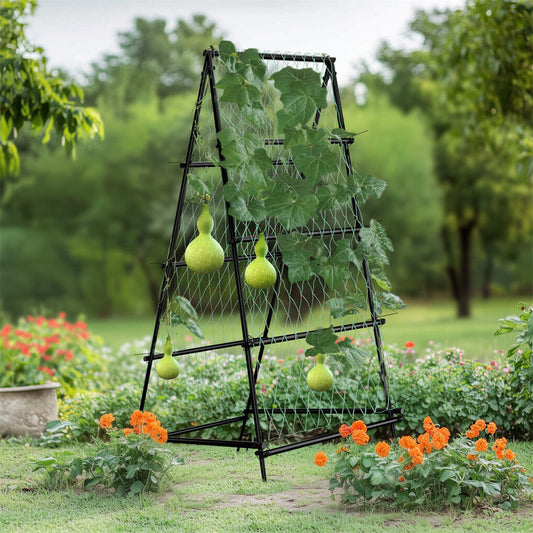 XL Heavy Duty Garden Trellis for Climbing Plants with Netting V178-66996