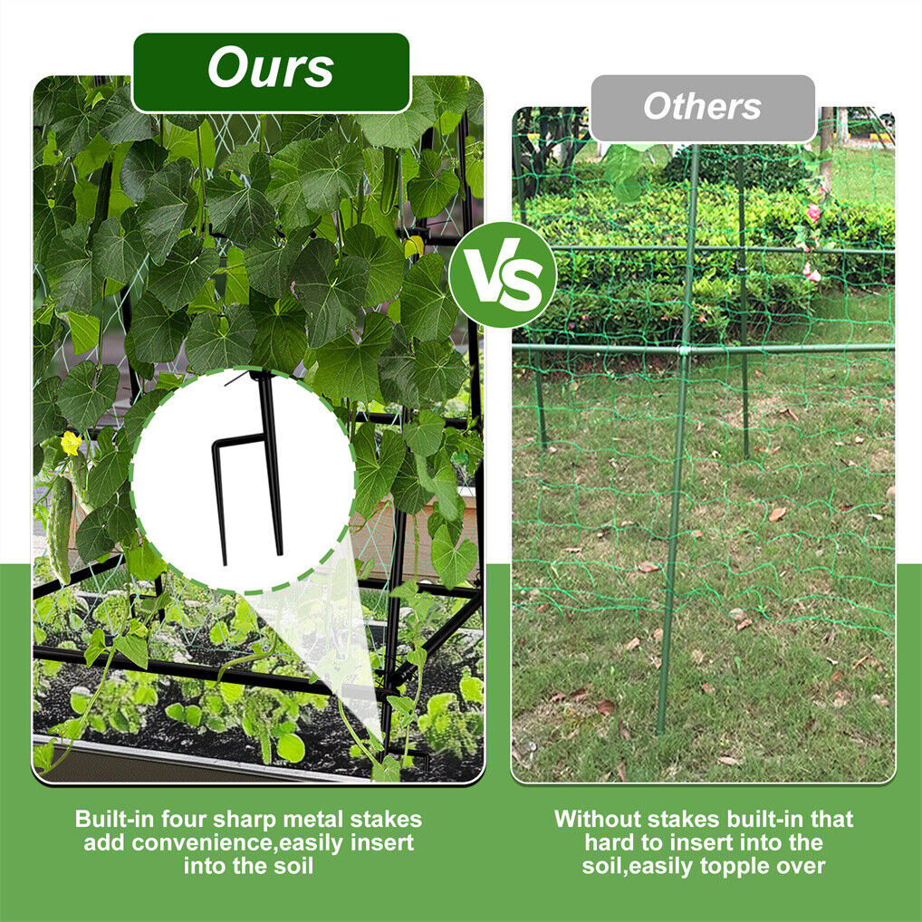 XL Heavy Duty Garden Trellis for Climbing Plants with Netting V178-66996