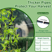 XL Heavy Duty Garden Trellis for Climbing Plants with Netting V178-66996