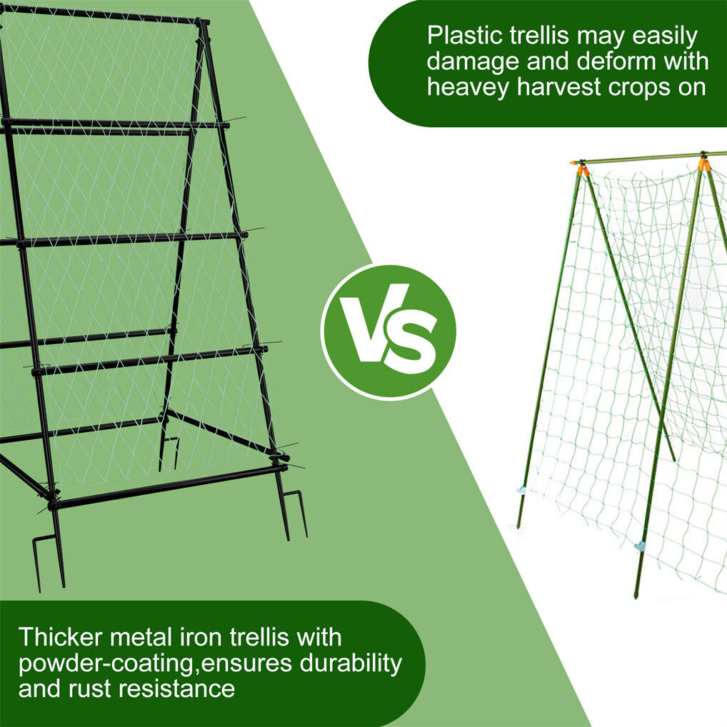 XL Heavy Duty Garden Trellis for Climbing Plants with Netting V178-66996